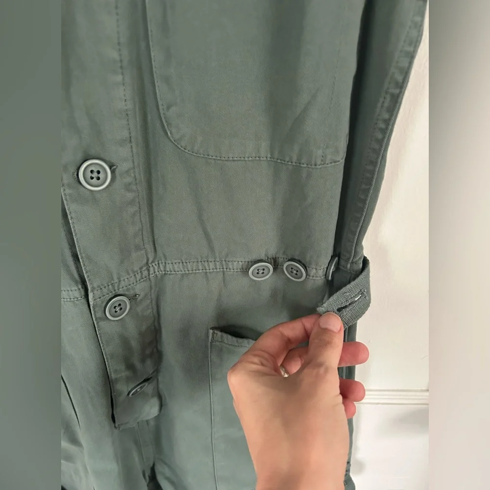 Pistola Parker Field Suit Sage Green Utility Romper - Picture 4 of 6